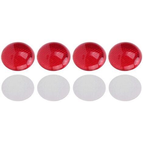 Adesivo riflettente rotondo rosso decorativo 3D riflettente per auto e moto