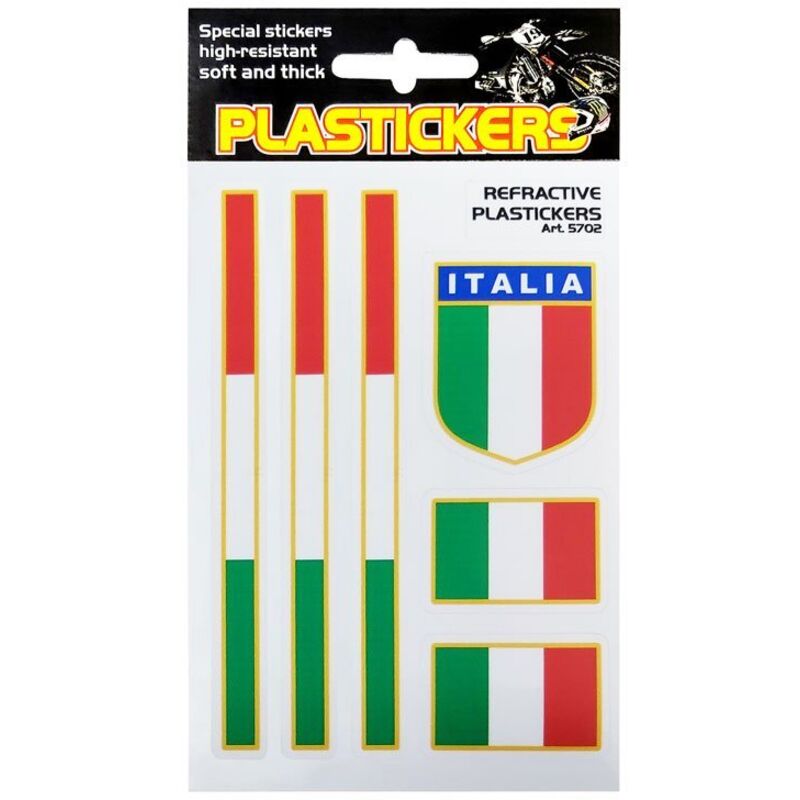 Adesivo Rifrangente Set Bandiere Italia 2