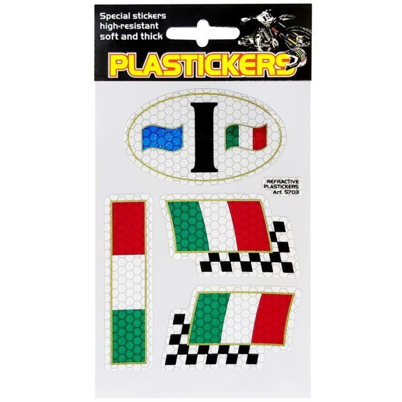 Adesivo Rifrangente Set Bandiere Italia