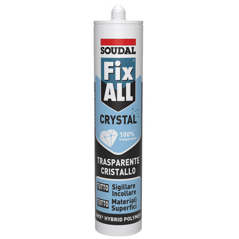 Adesivo sigillante fix all crystal  290 ml SOUDAL
