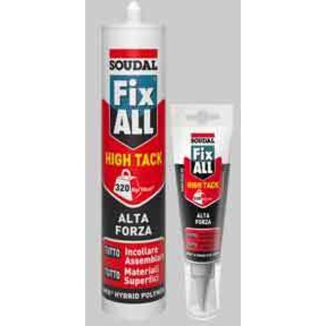 Adesivo sigillante fix all high tack soudal 125 ml - bianco