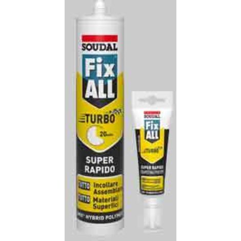 Adesivo sigillante fix all turbo soudal 125 ml - bianco