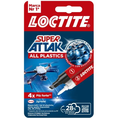 ADESIVO SUPER ATTAK ALL PLASTICS 2G+4ML