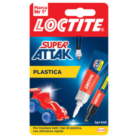 ADESIVO SUPER ATTAK PLASTICA 2G+4ML- HENKEL ITALIA- 1,0 pz