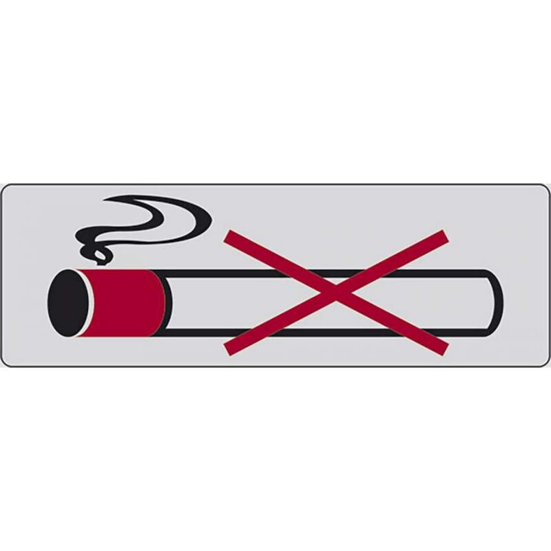 Image of Adesivo Vietato Fumare 15CMx5CM con simbolo rosso No Smoke