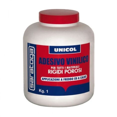 Adesivo vinilico per i materiali rigidi e porosi unicol kg 1