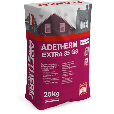 Adetherm extra 35 g8 adesivo a cappotto bianco kg 25