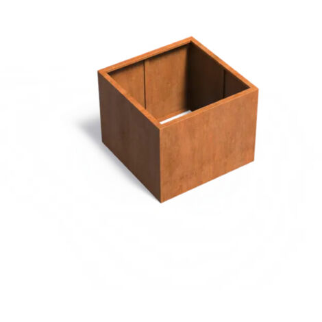 Adezz Pflanzgefäß Carrez ohne Boden aus Corten-Stahl Pflanzkübel Größe 100x100x80 cm