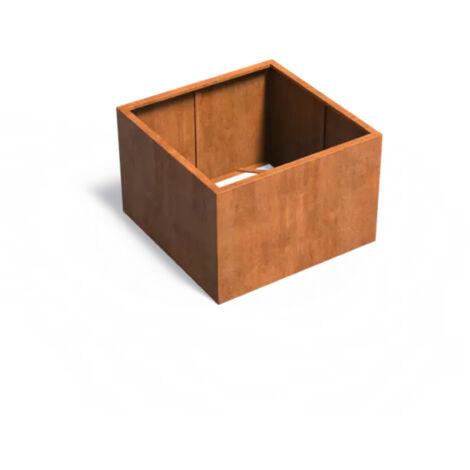 Adezz Pflanzgefäß Carrez ohne Boden aus Corten-Stahl Pflanzkübel Größe 120x120x80 cm