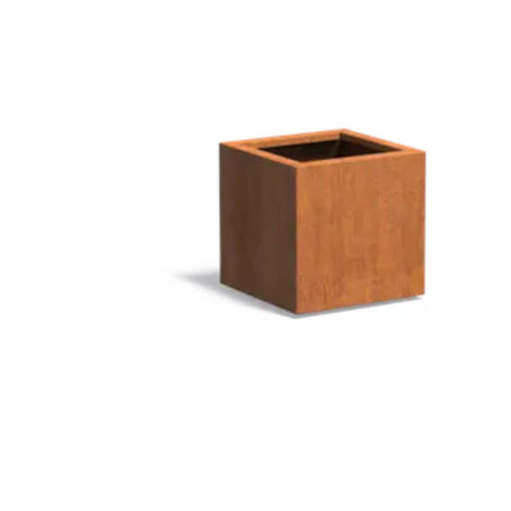 Adezz Pflanzgefäß Carrez Standard Quadrat aus Corten-Stahl Pflanzkübel Größe 50x50x50 cm