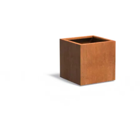 Adezz Pflanzgefäß Carrez Standard Quadrat aus Corten-Stahl Pflanzkübel Größe 60x60x60 cm