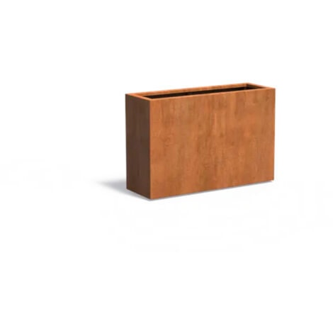 Adezz Pflanzgefäß Carrez Standard Rechteck aus Corten-Stahl Pflanzkübel Größe 120x40x80 cm