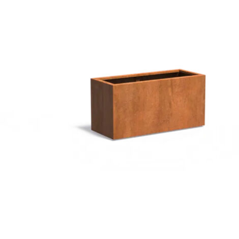 Adezz Pflanzgefäß Carrez Standard Rechteck aus Corten-Stahl Pflanzkübel Größe 120x50x60 cm