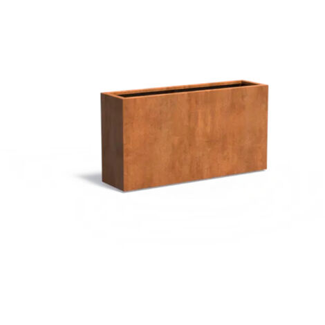 Adezz Pflanzgefäß Carrez Standard Rechteck aus Corten-Stahl Pflanzkübel Größe 150x40x80 cm