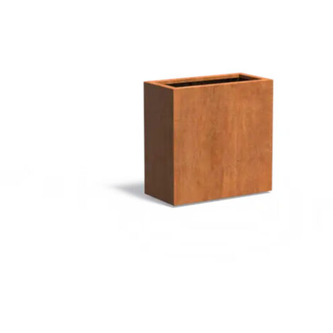 Adezz Pflanzgefäß Carrez Standard Rechteck aus Corten-Stahl Pflanzkübel Größe 80x40x80 cm
