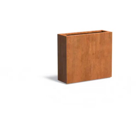 Adezz Pflanzgefäß Carrez Standard Rechteck aus Corten-Stahl Pflanzkübel Größe 90x30x80 cm