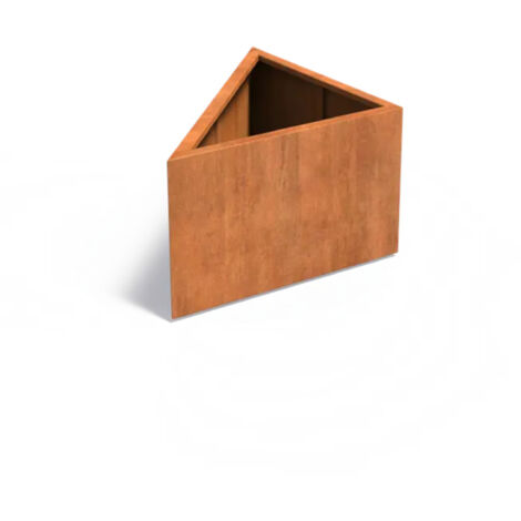 Adezz Pflanzkübel Triangle aus Corten-Stahl Pflanzgefäß Größe 100x100x60 cm