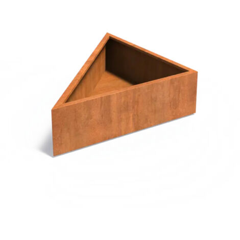 Adezz Pflanzkübel Triangle aus Corten-Stahl Pflanzgefäß Größe 140x140x40 cm