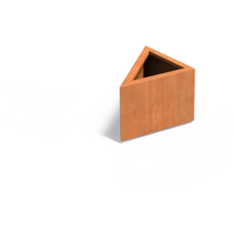 Adezz Pflanzkübel Triangle aus Corten-Stahl Pflanzgefäß Größe 60x60x40 cm