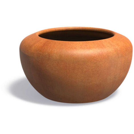 Adezz Pflanzschale Onyx rund aus Corten-Stahl Pflanzgefäß Größe Ø 58