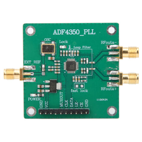 ADF4350-Entwicklungsboard für einen PLL-Frequenzsynthesizer (Phase-Locked Loop) und eine 137 MHz × 4,4 GHz HF-Signalquelle