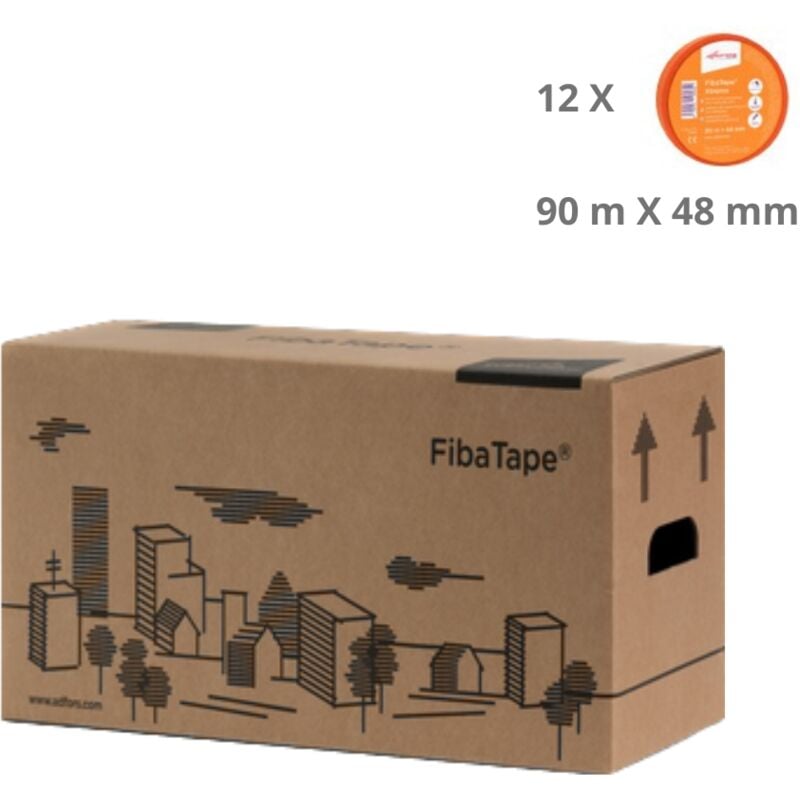 FibaTape® Xtreme - lot de 12 bandes à joint autocollantes 48 mm x 90 m - Adfors