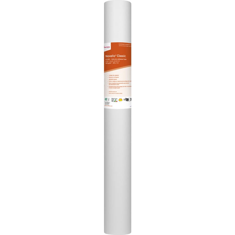 Voile de rénovation cellulose lisse 150 g/m² L.25 x l.1 m Adfors Novelio® Classic