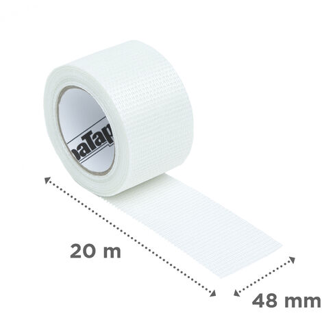 Adfors – Ruban adhésif en fibre de verre 20m x 48mm – Ultra mince pour joints de plaques de plâtre – Application rapide sans première couche - tre20mx48mm