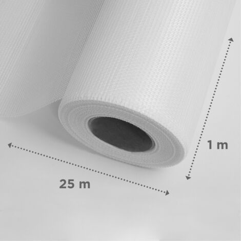 Adfors – Tissu en fibre de verre fin de rénovation 1 m x 25 m – Renforce les enduits et plâtres – Prévention des fissures – Fabrication européenne