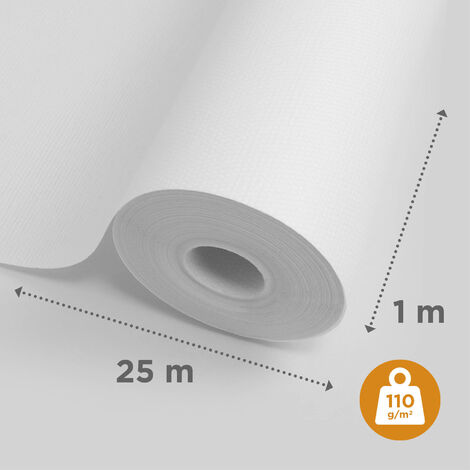 Adfors – Toile de verre maille fine 105 g/m² – Dimensions 25 m x 1 m – Résistante aux chocs – Couvre fissures et défauts d'aspect