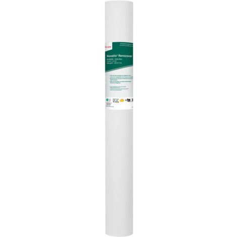 Adfors – Voile de verre lisse prépeint 190g/m² – Molleton 2mm – Dimensions L.25 x l. 1m – Résistance à l'humidité pour cuisines et salles de bain