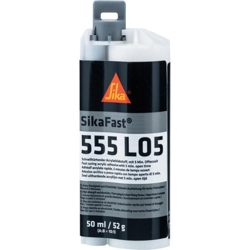 FP - Adhésif acrylate rapide SikaFast-555 L05 50ml Dual-Cartouche 2- (Par 12)