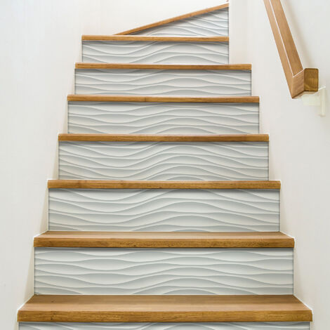 Adhésif autocollant Calypso 3 pièces, 19,5 x 100 cm, motifs gris ondulés sur fond blanc. Décorez votre intérieur avec style et élégance.
