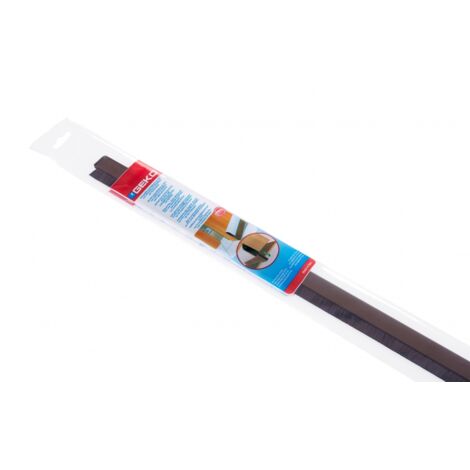ADHESIF BAS DE PORTE PVC BROSSE FLEXIBLE MARRON 100CM