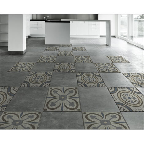 Adhésif Borgatella 30 cm X 30 cm, x2 pour carrelage sol, homestaging - Idéal pour rénover votre intérieur 