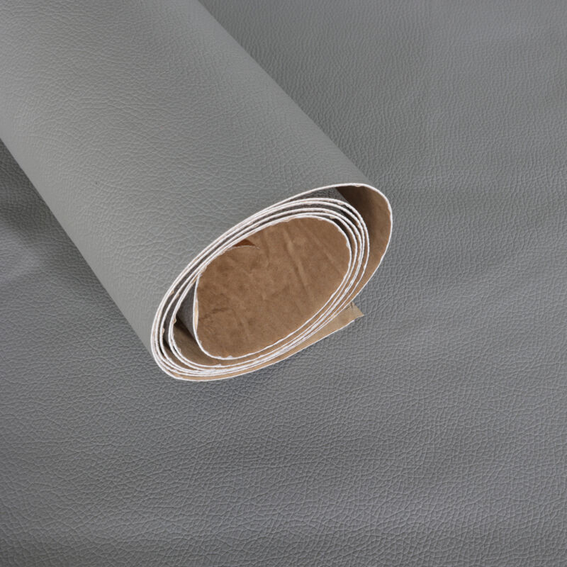 Adhésif cuir pu - Réparation cuir / revêtement mural - Gris - 140 cm - Par mètre linéaire