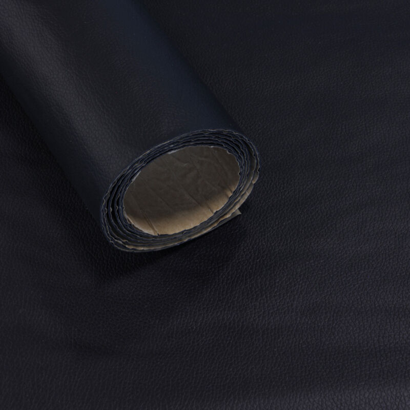 Adhésif cuir pu - Réparation cuir / revêtement mural - Noir - 140 cm - Par mètre linéaire