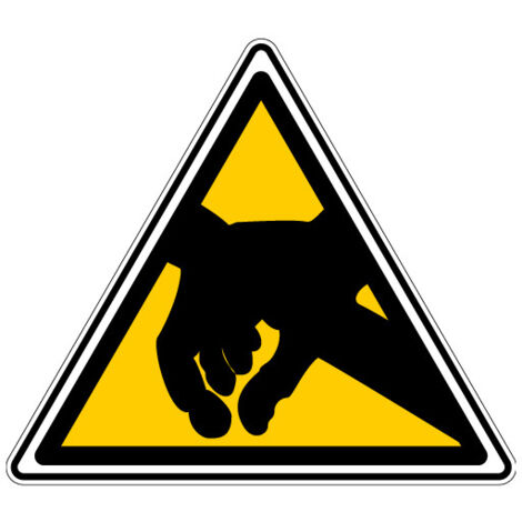 ADHESIF DANGER ELECTROSTATIQUE (C0029T) - Adhésif - 125 x 125 mm