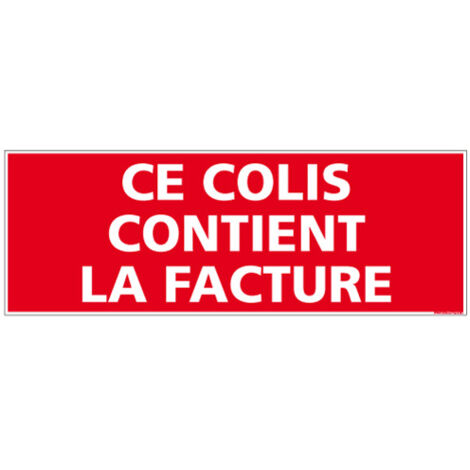 ADHESIF DE CONDITIONNEMENT FACTURE (M0323).- Adhésif - 210 x 75 mm