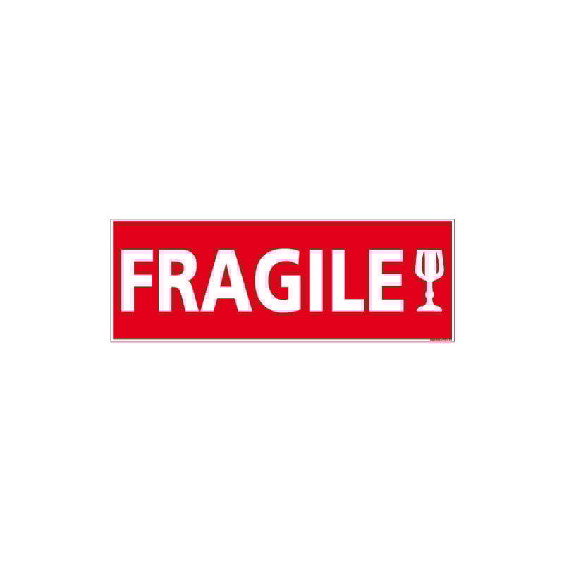 Adhésif de conditionnement fragile – Étiquette de signalisation – 980 x 350 mm