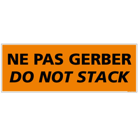 ADHESIF DE CONDITIONNEMENT NE PAS GERBER (M0324).- Adhésif - 210 x 75 mm