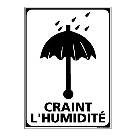 Adhésif de Signalisation CONDITIONNEMENT : CRAINT L'HUMIDITE (M0263).- Adhésif - 150 x 210 mm