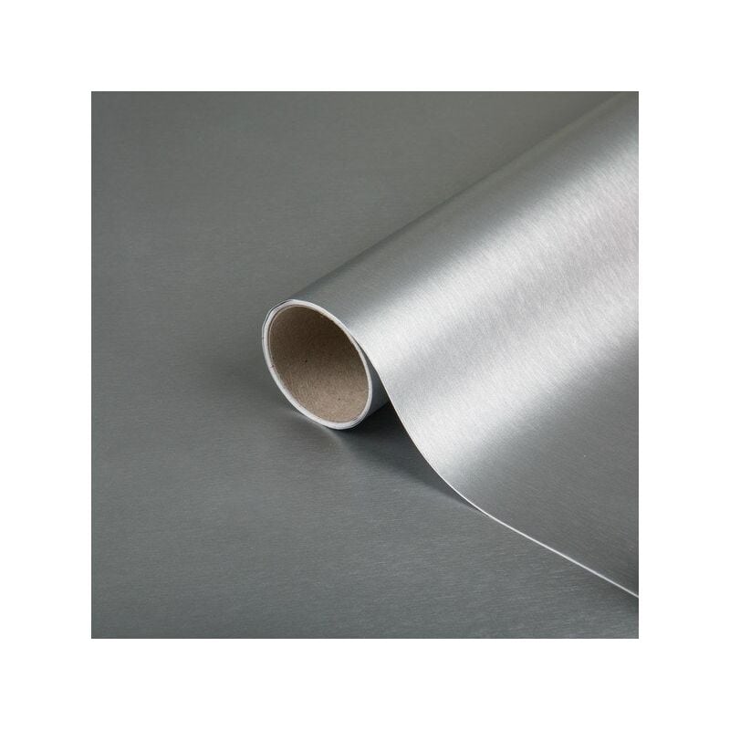 D-c-fix - Rouleau adhésif décoratif Platino, argent, 67.5 cm x 200 cm