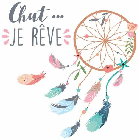 Adhésif décoratif mural - chut...je rêve