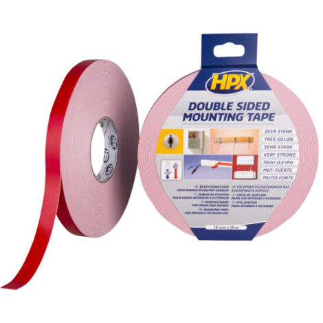 Adhésif double face - Largeur : 19 - Rlx : 25 M - HPX
