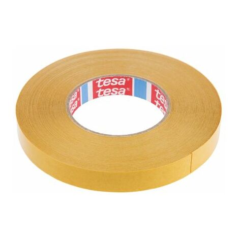 Adhésif double-face PVC 4970, blanc, largeur 19 mm, rouleau de 50 m - TESA