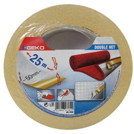 Adhésif double face tissu - 50 mm x 25 m