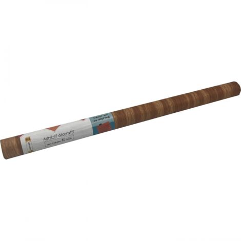 Adhésif Effet Bois Teck Clair 45cm x 2m
