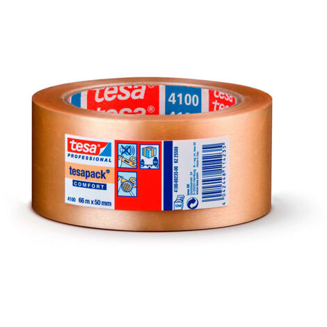 Adhesif Emballage Pvc 04100 Transparent 66Mx50mm Tesa