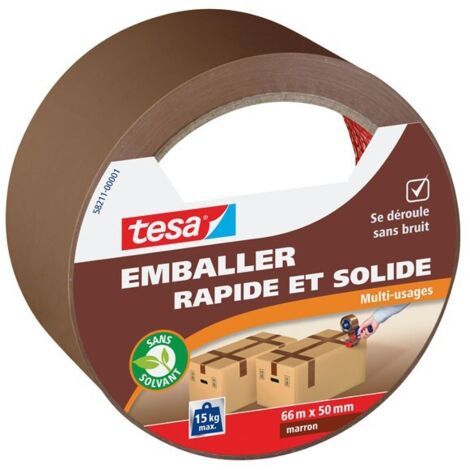 Adhésif emballage rapide et solide 66m x 50mm Marron
